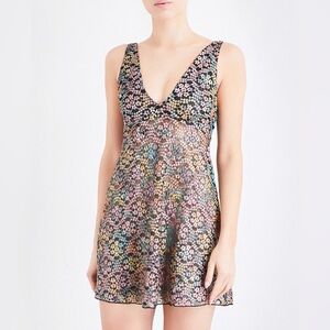 Free People Intimately Forget Me Not Mini Dress V-neck size S